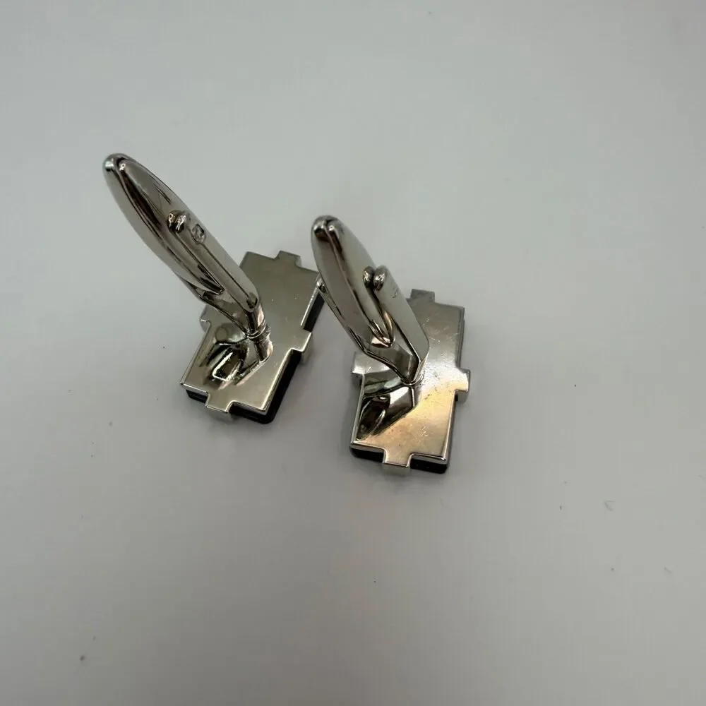Lot 3 Mens Cufflinks British Isles Union Jack Race Indy Car Silver Tone Blue Red